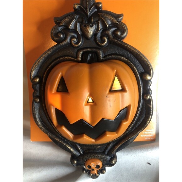 Hyde & Eek Sound Activated Pumpkin Doorbell Door Knocker Haunting Sounds READ - Picture 6 of 10